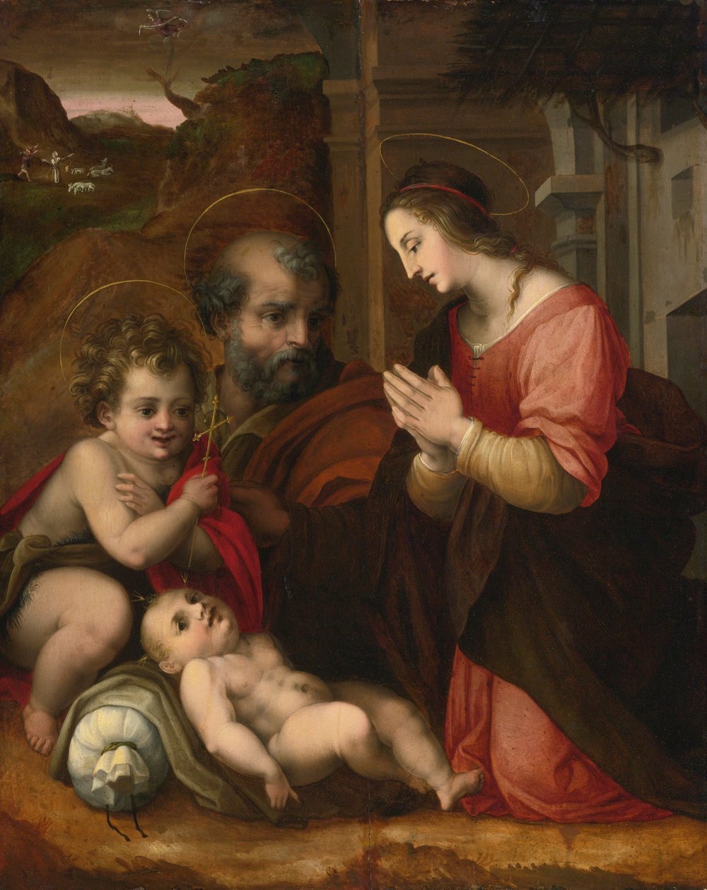 A Szent Család a fiatal Keresztelő Szent Jánossal alkotó: Andrea del Sarto