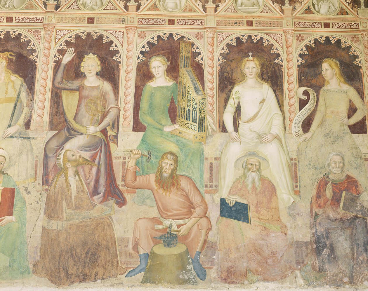 Részlet a "Keresztény tanulás allegóriájából", Capellone degli Spagnoli, 1365-67. alkotó: Andrea di Bonaiuto