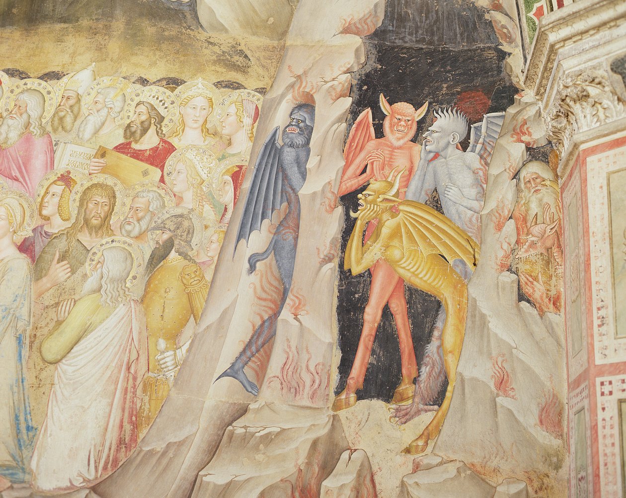 Részlet a Keresztről való leszállásból, Capellone degli Spagnoli, 1365-67. alkotó: Andrea di Bonaiuto