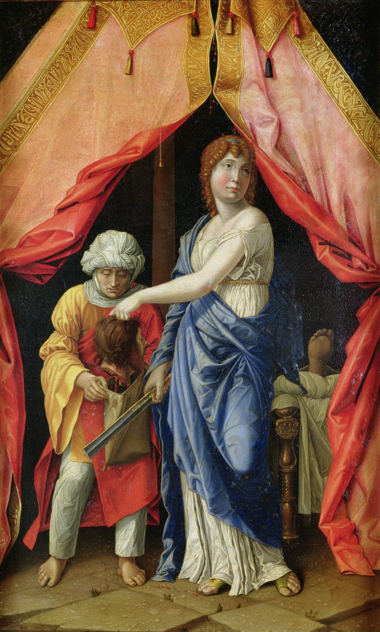 Judit a Holofernész fejével, 1500 körül (olaj, panel) alkotó: Andrea (after) Mantegna