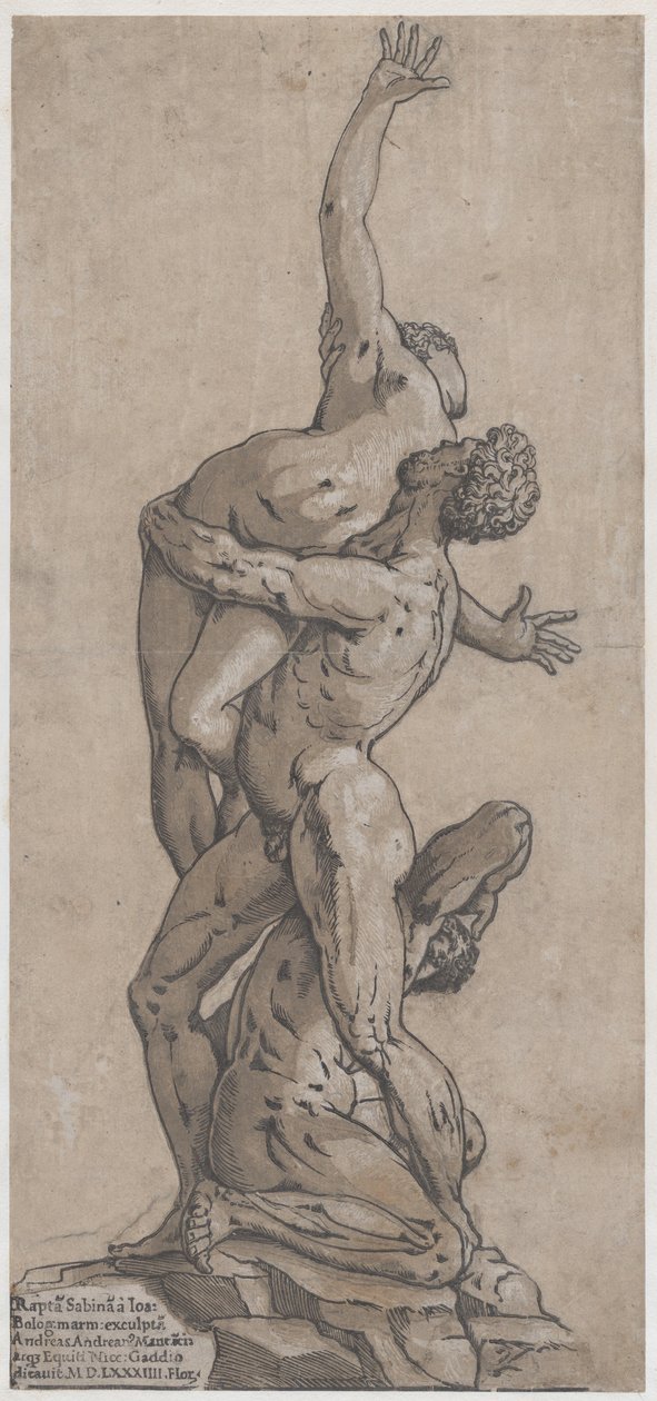 Egy szabin nő megerőszakolása, 1584. alkotó: Andrea Andreani