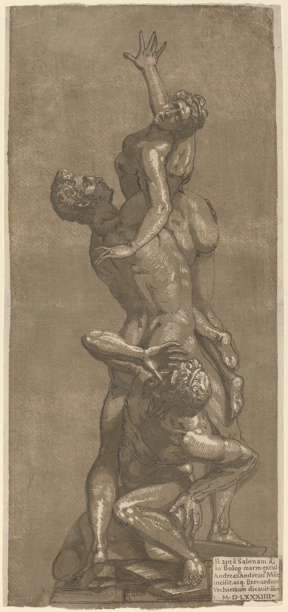 Egy szabin megerőszakolása, 1584. alkotó: Andrea Andreani