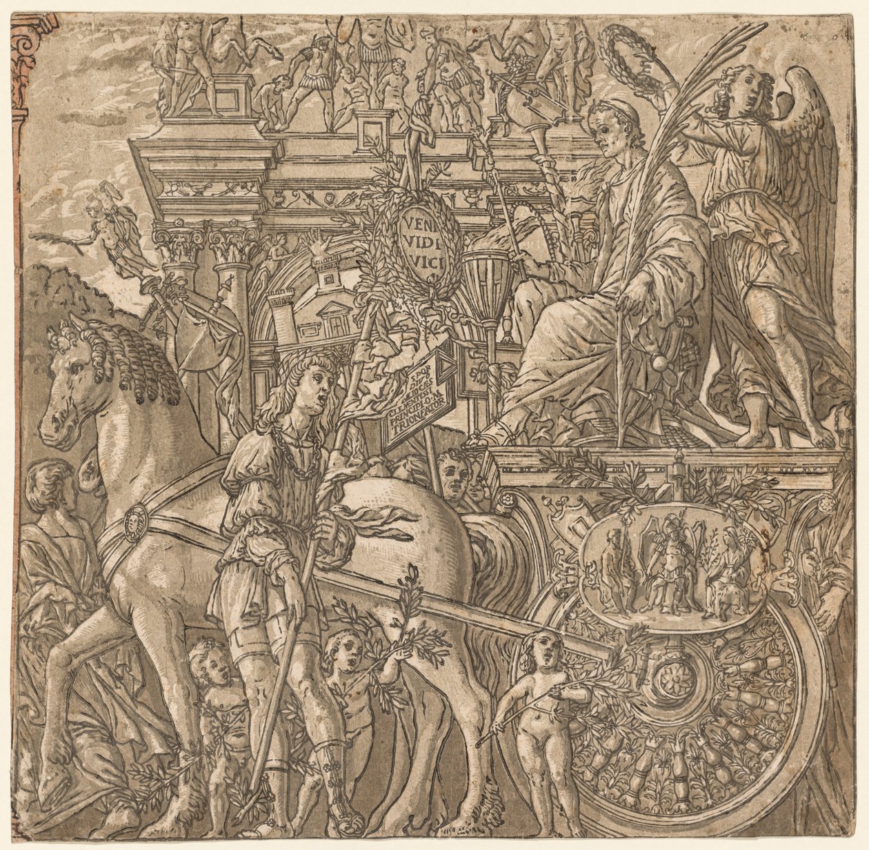 Julius Caesar diadala: Caesar Triumphant, 1593-99. alkotó: Andrea Andreani