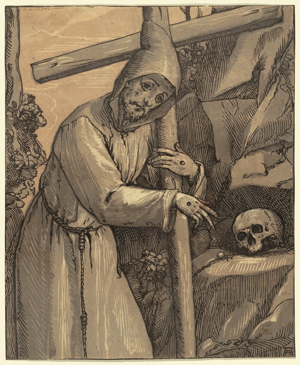 Assisi Szent Ferenc alkotó: Andrea Andreani, after Alessandro Casolani