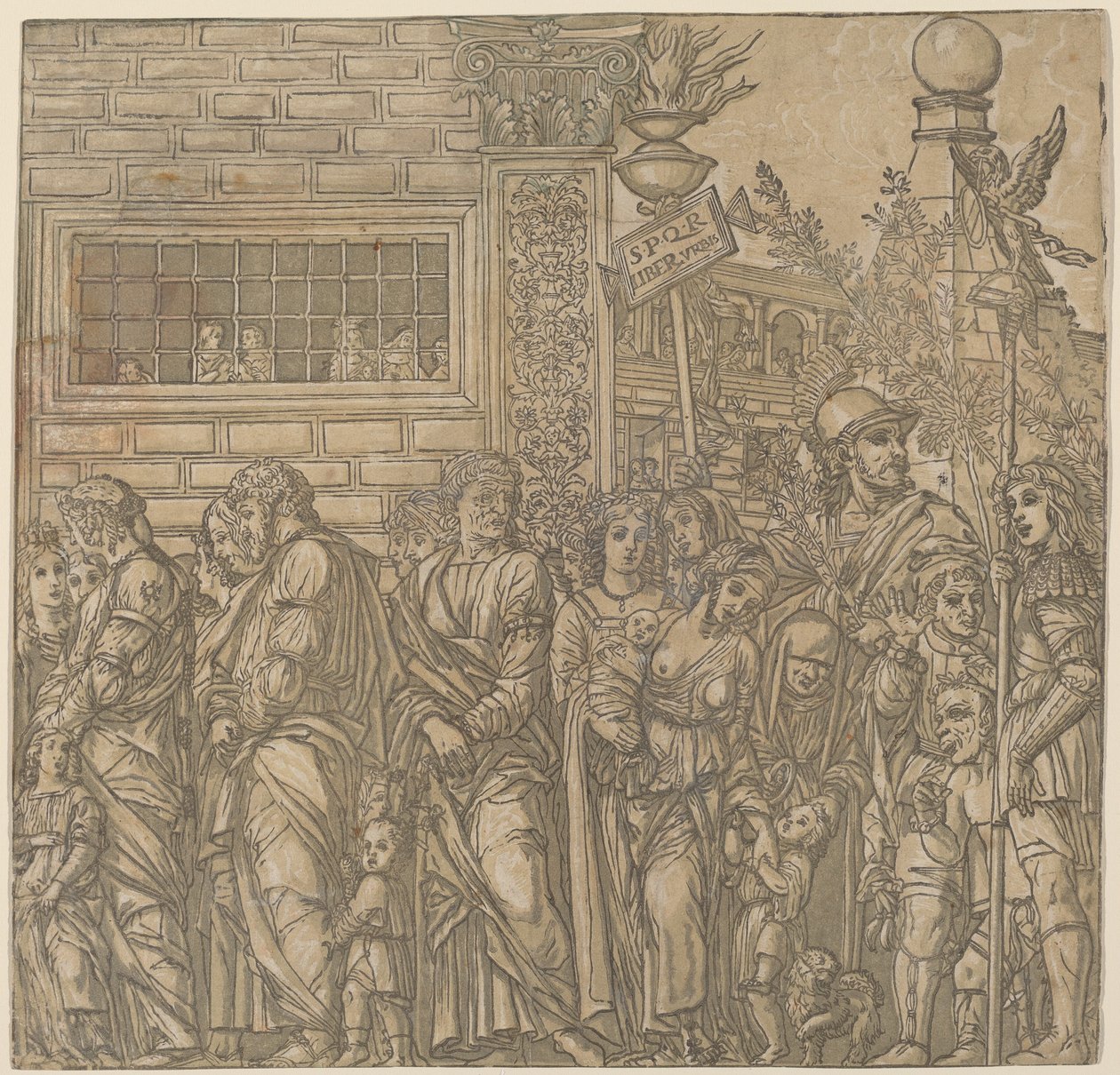 Julius Caesar diadala alkotó: Andrea Andreani after Andrea Mantegna