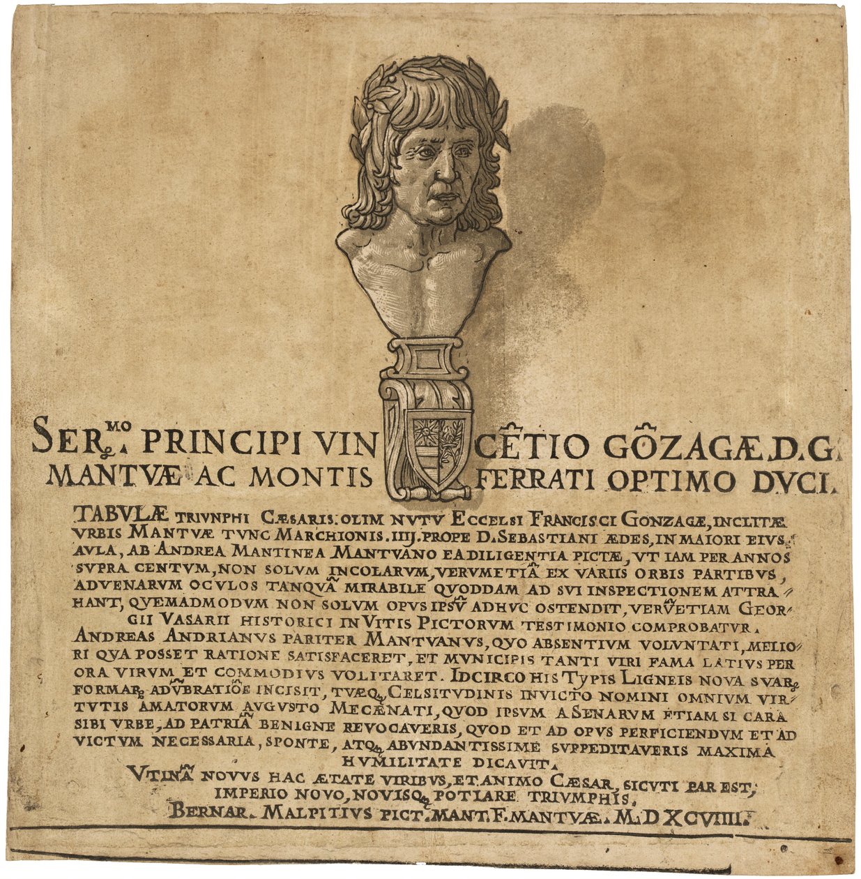 Julius Caesar diadala: Címlap alkotó: Andrea Andreani after Andrea Mantegna