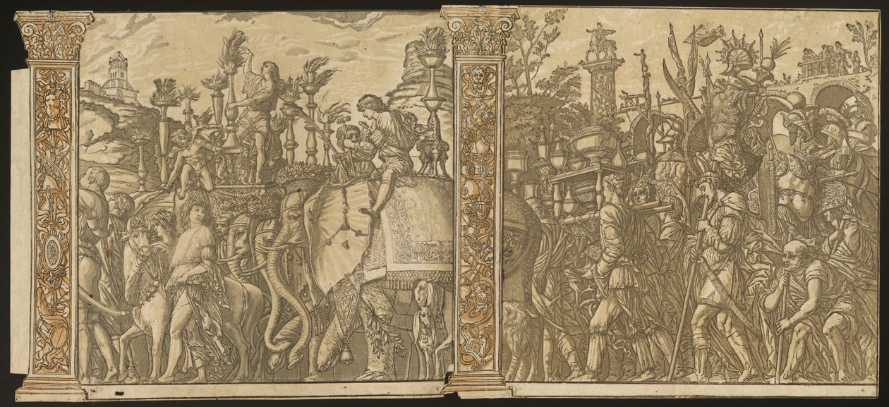 Julius Caesar diadala [5. és 6. sz. plusz 2 oszlop] alkotó: Andrea Andreani after Andrea Mantegna