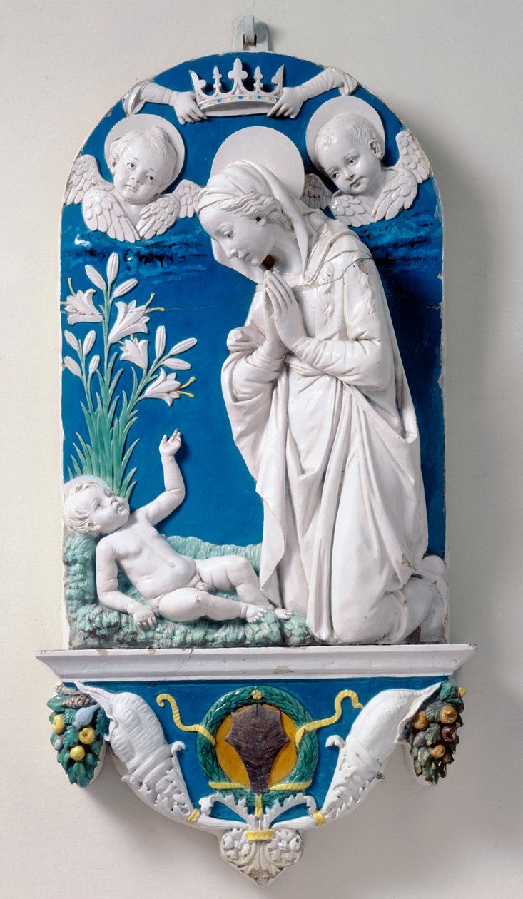 Liliom Madonna, Gyermekimádás alkotó: Andrea Della Robbia