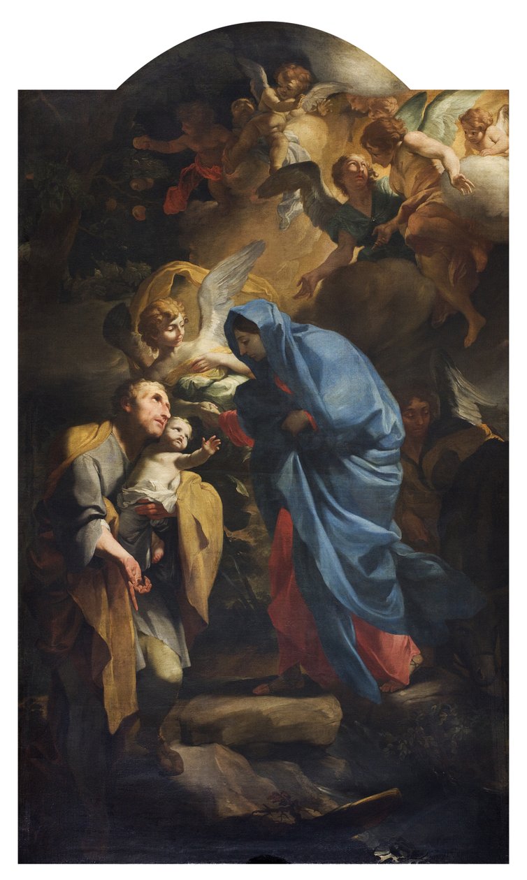 Szent Család avagy menekülés Egyiptomba, 1673-74 alkotó: Andrea Lanzani