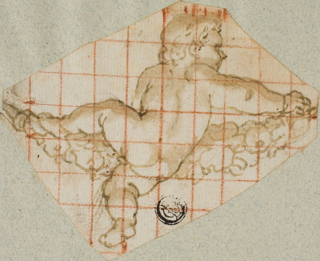 Putto Garlanddal alkotó: Andrea Lilio
