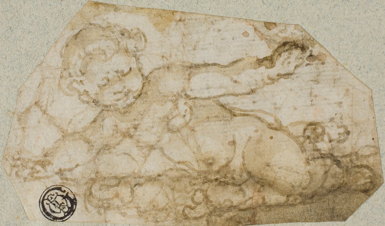 Putto Garlanddal alkotó: Andrea Lilio