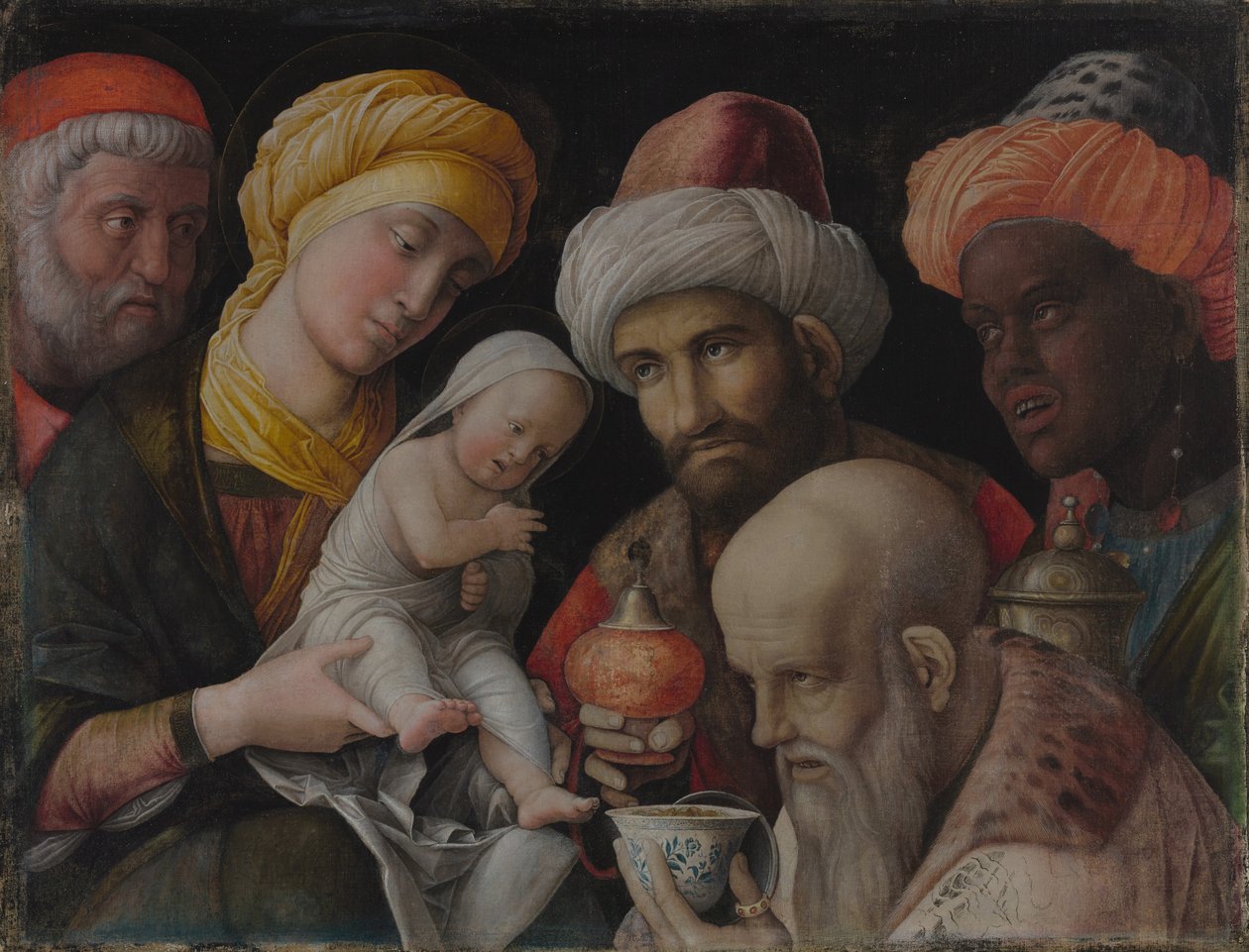 A háromkirályok imádása alkotó: Andrea Mantegna