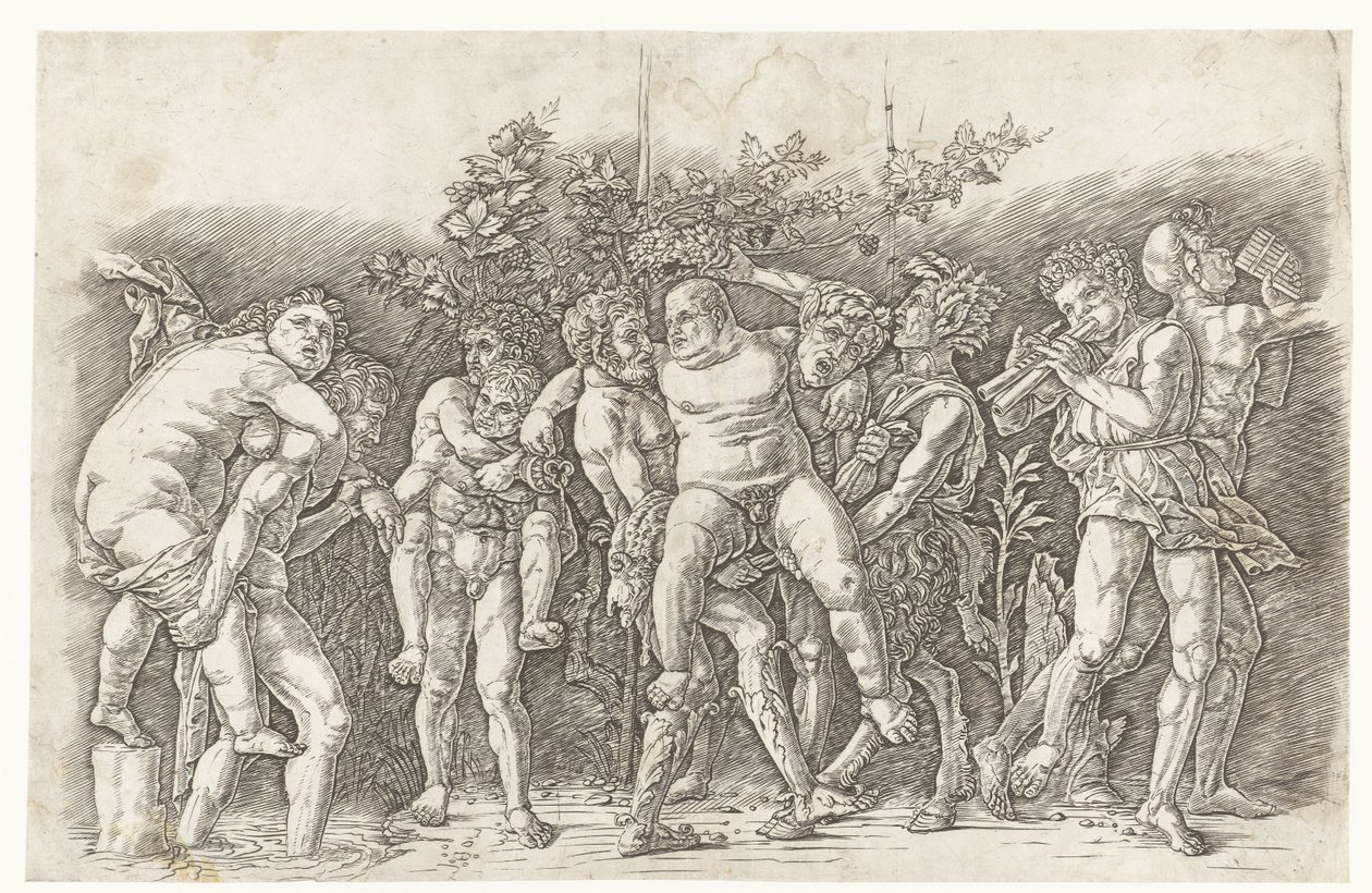 Bacchanal találkozott Silenusszal alkotó: Andrea Mantegna
