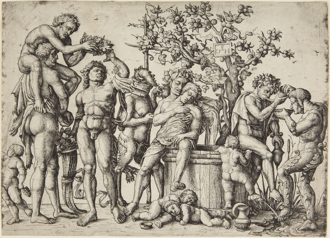 Bakkhanália alkotó: Andrea Mantegna