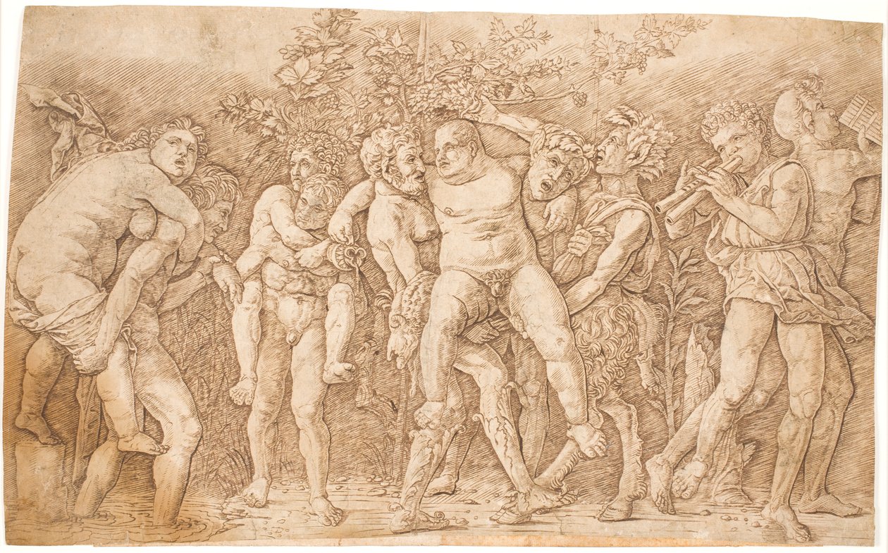 Hátsó csatorna Silénnel alkotó: Andrea Mantegna