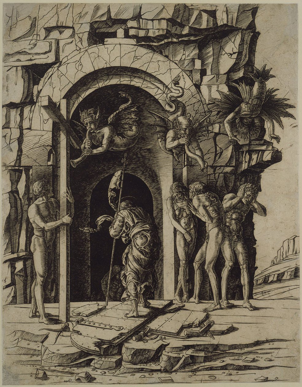 Krisztus a pokol tornácán alkotó: Andrea Mantegna