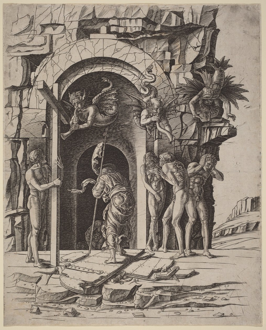 Leszállás a limbusba alkotó: Andrea Mantegna