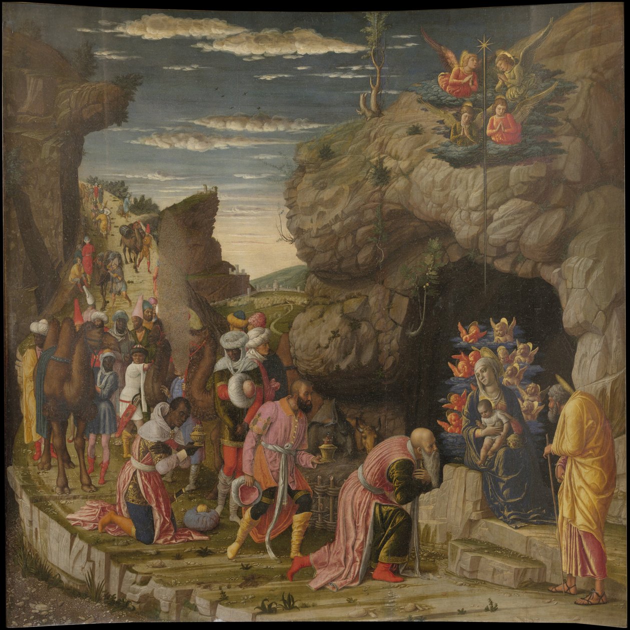 Vízkereszt Triptichon az Uffizi Uffizi Tryptichből, központi panel, kb. 1463-1464 alkotó: Andrea Mantegna