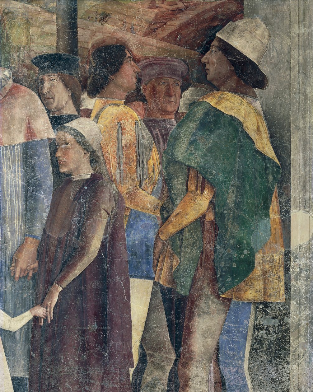 III. Habsburg Frigyes, I. keresztény dán és Federico I Gonzaga, részlet a Találkozó falból, Andrea Mantegna (1431-1606), freskó, San Giorgio-kastély, Esküvői Kamara vagy Camera Picta, Mantova alkotó: Andrea Mantegna