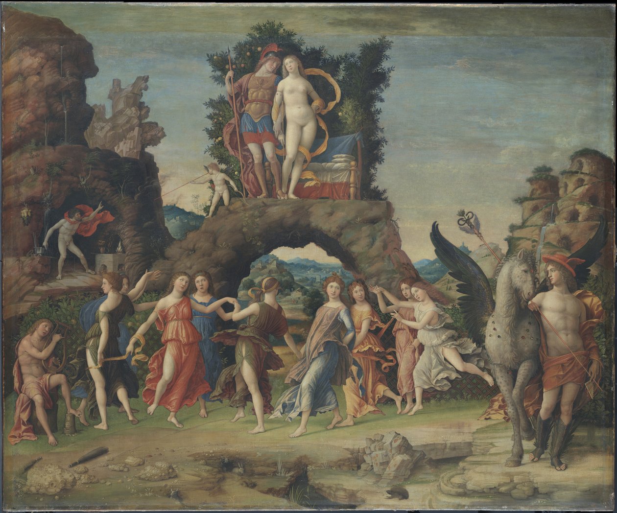Német: Der Parnaß, Detail Parnassus alkotó: Andrea Mantegna
