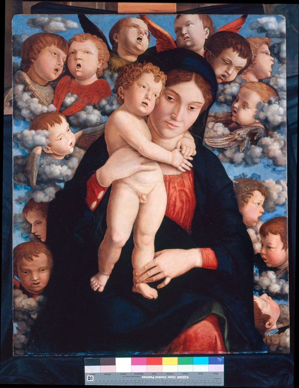 Madonna és Gyermek és Kerubok Kórusa alkotó: Andrea Mantegna