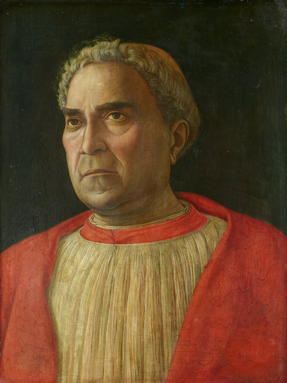 Lodovico Trevisan bíboros portréja alkotó: Andrea Mantegna