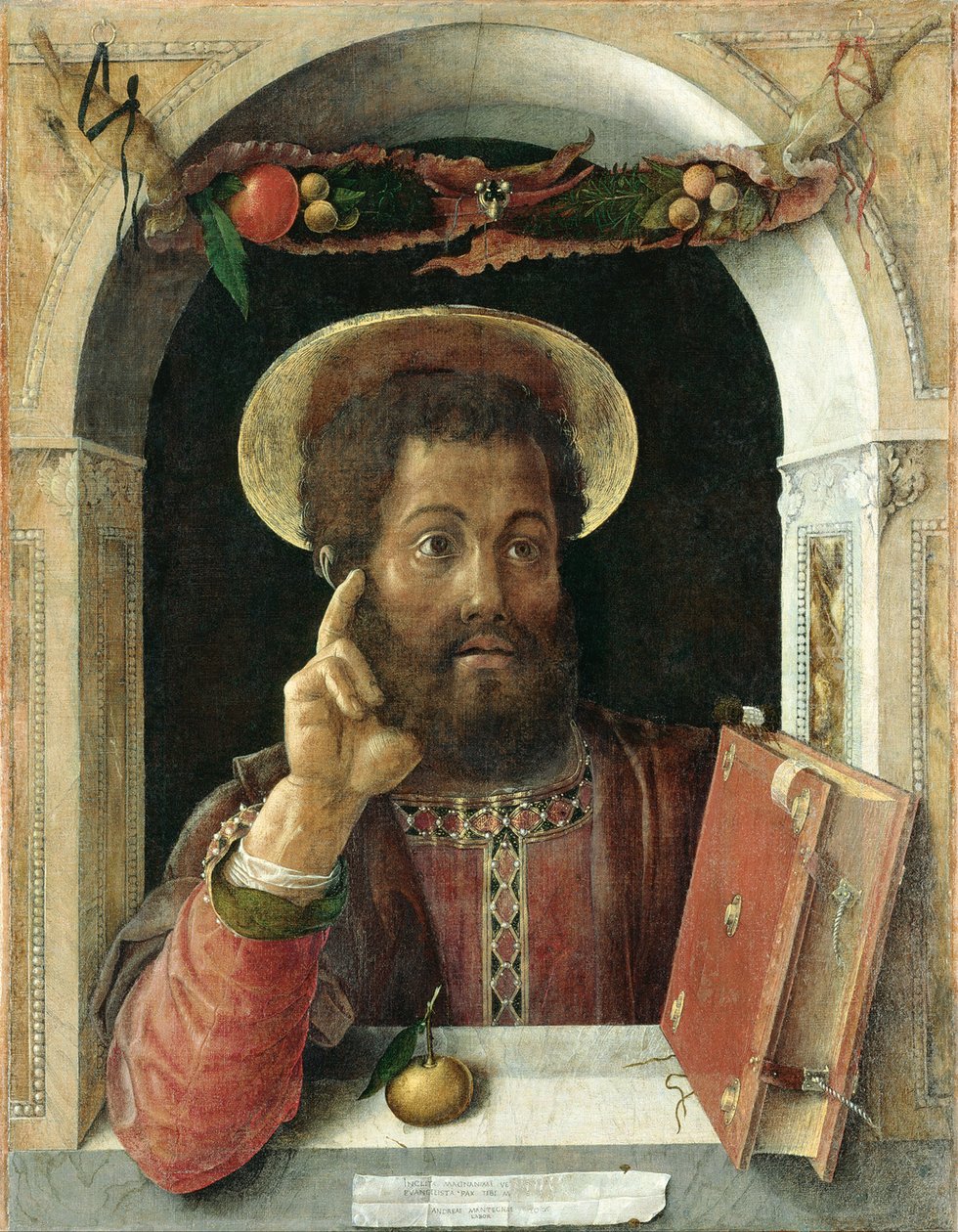 Szent Márk evangélista, 1450 körül (vegyes technika, vászon) alkotó: Andrea Mantegna