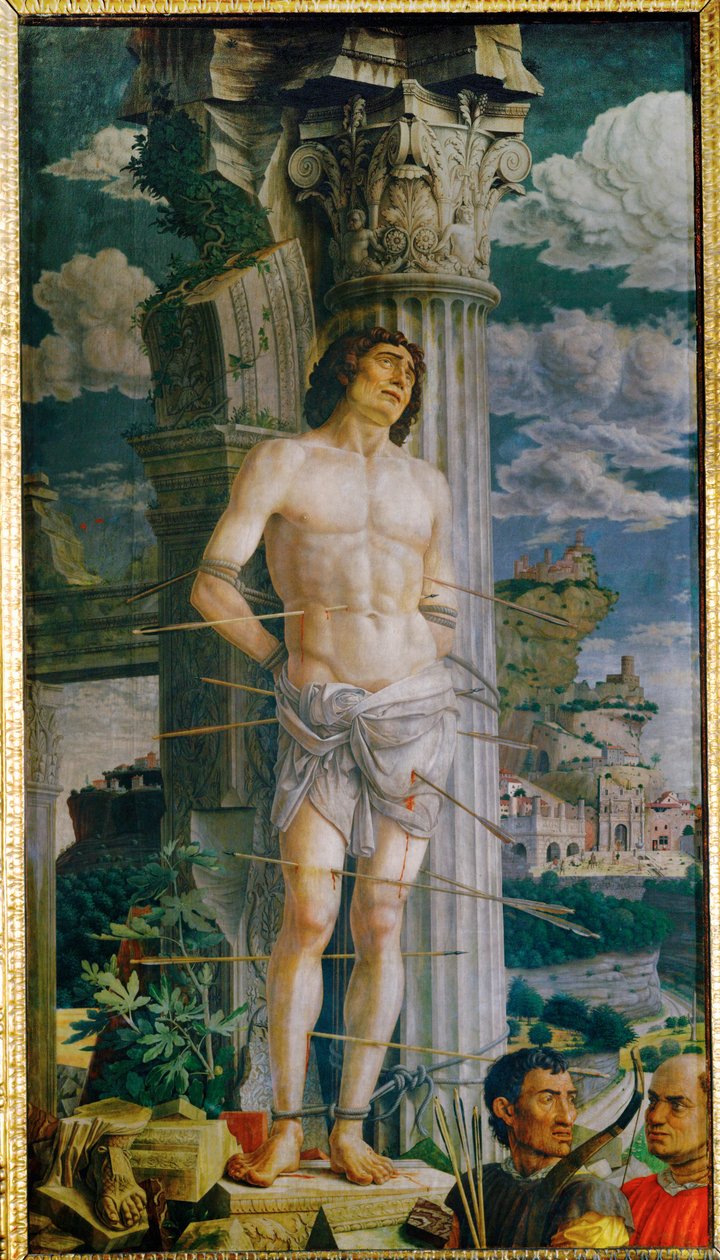 Szent Sebestyén, a mantovai Gonzaga család számára festett ... alkotó: Andrea Mantegna