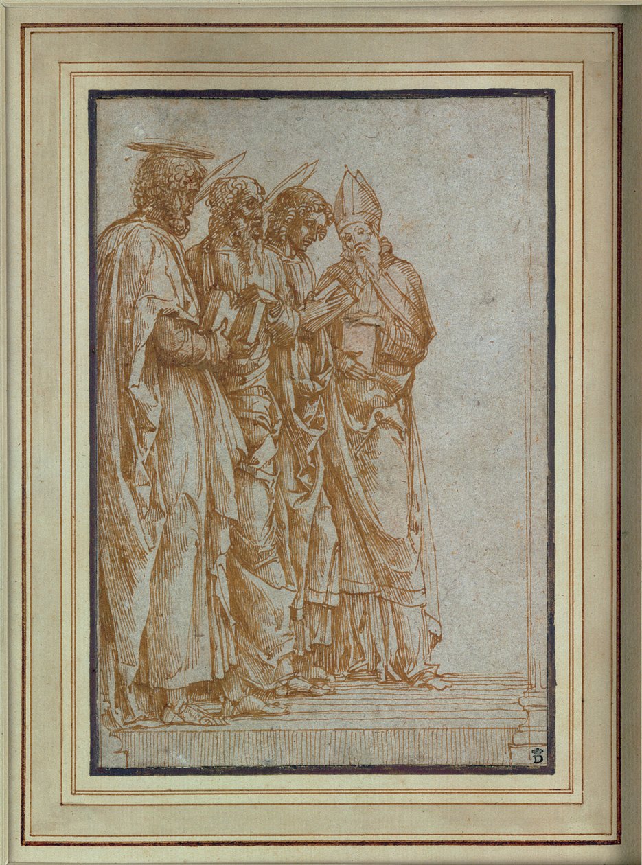 Szent Péter, Pál, János evangélista és Zénón alkotó: Andrea Mantegna