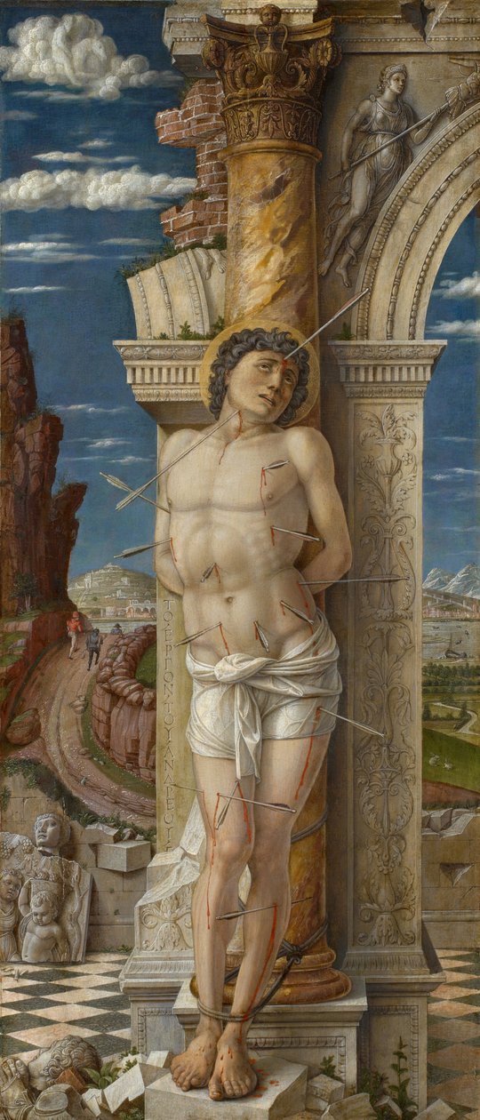 St. Sebastian, 1459 körül (tempera a panelen) alkotó: Andrea Mantegna