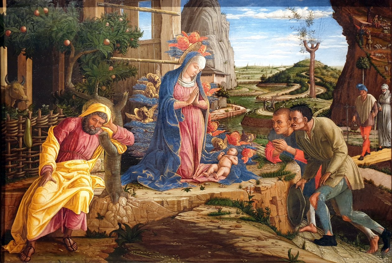 A pásztorok imádása alkotó: Andrea Mantegna