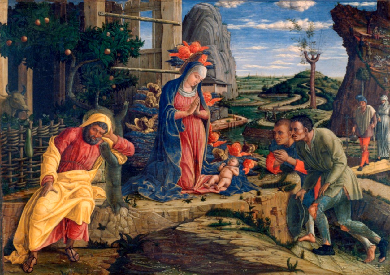 A Pásztorok imádása, 1450 alkotó: Andrea Mantegna