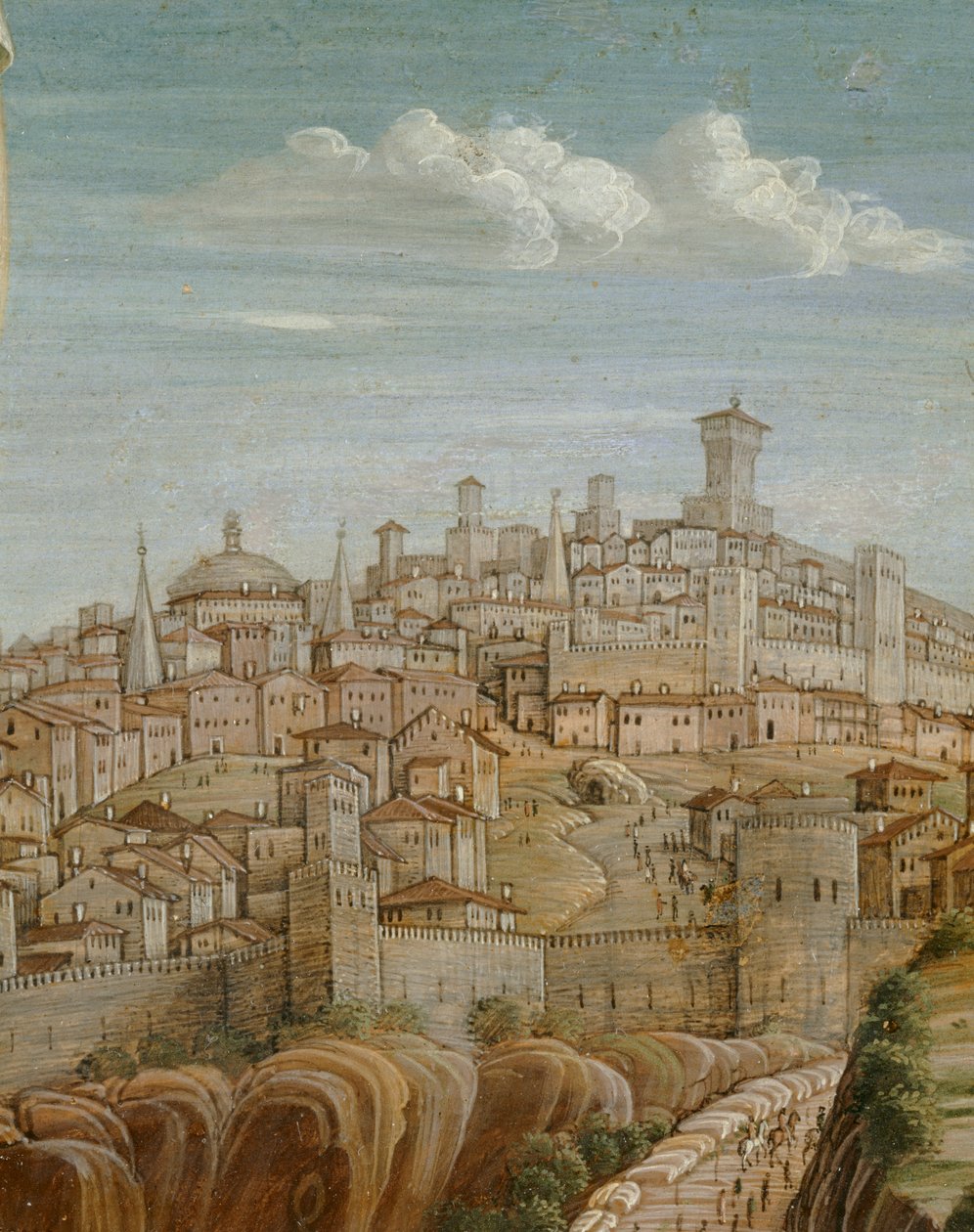 A keresztre feszítés. A predella központi panelje a fő ... alkotó: Andrea Mantegna
