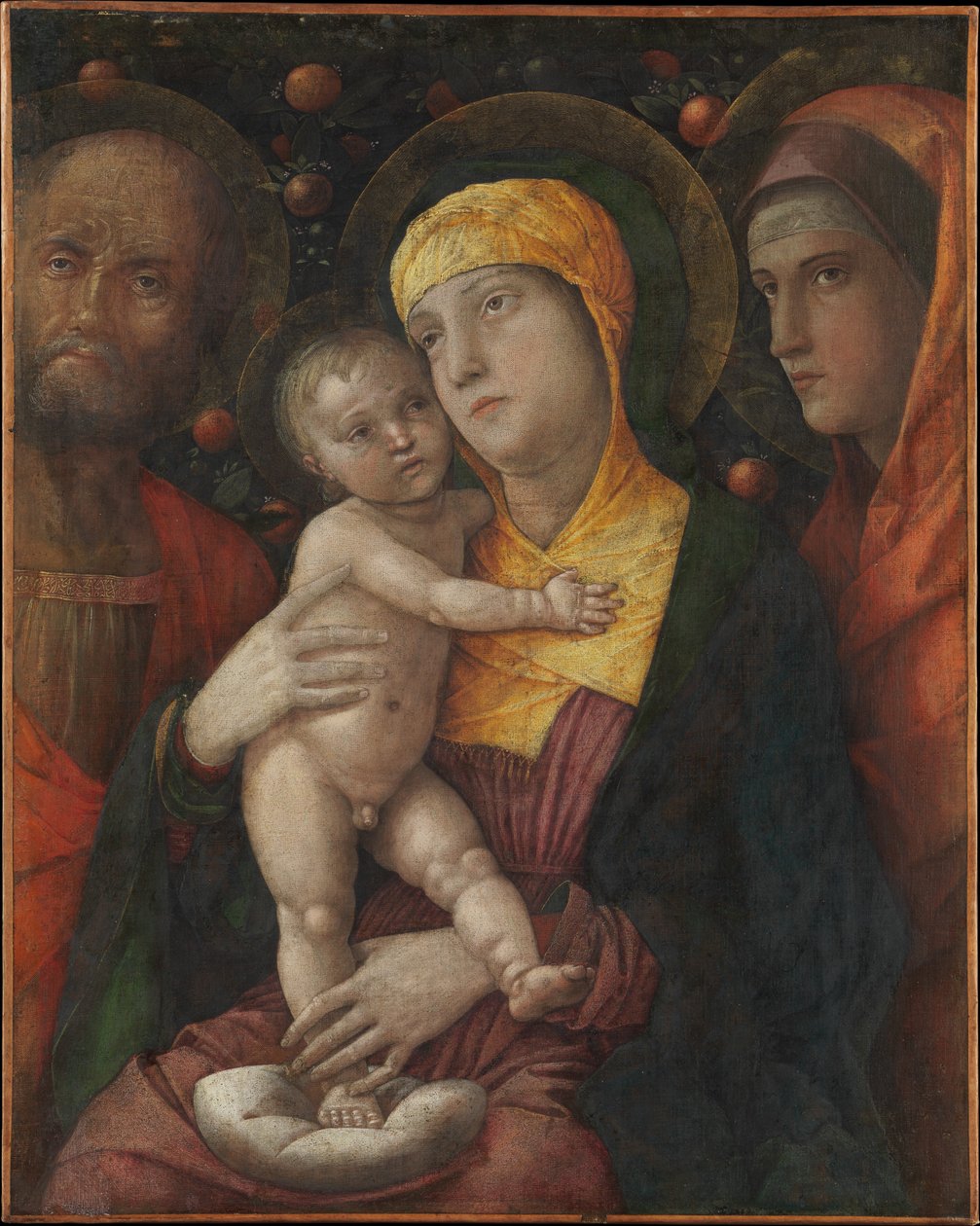A Szent Család Szent Mária Magdolnával alkotó: Andrea Mantegna