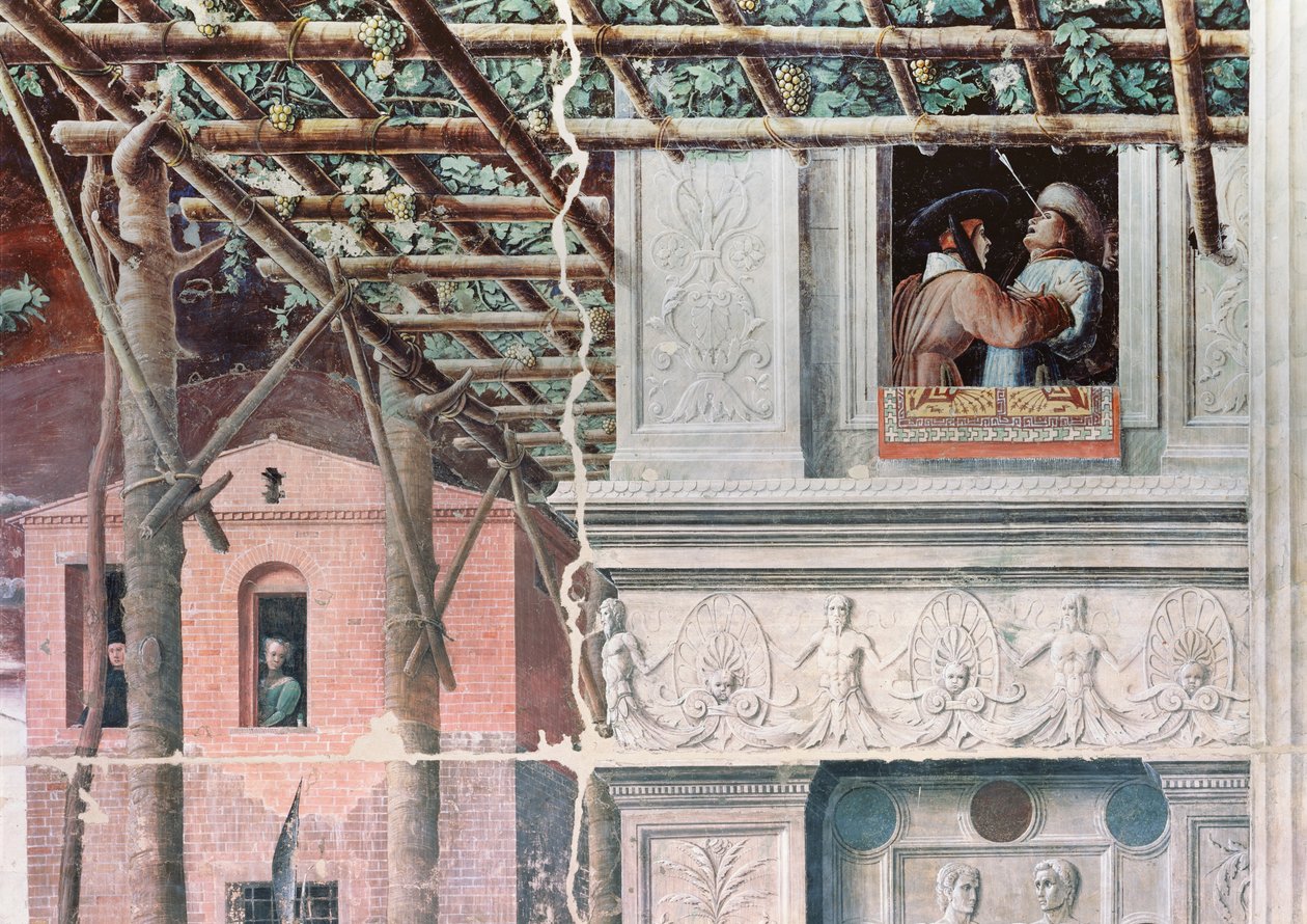 Szent Kristóf mártíromsága, 1450-56 körül (freskó) alkotó: Andrea Mantegna