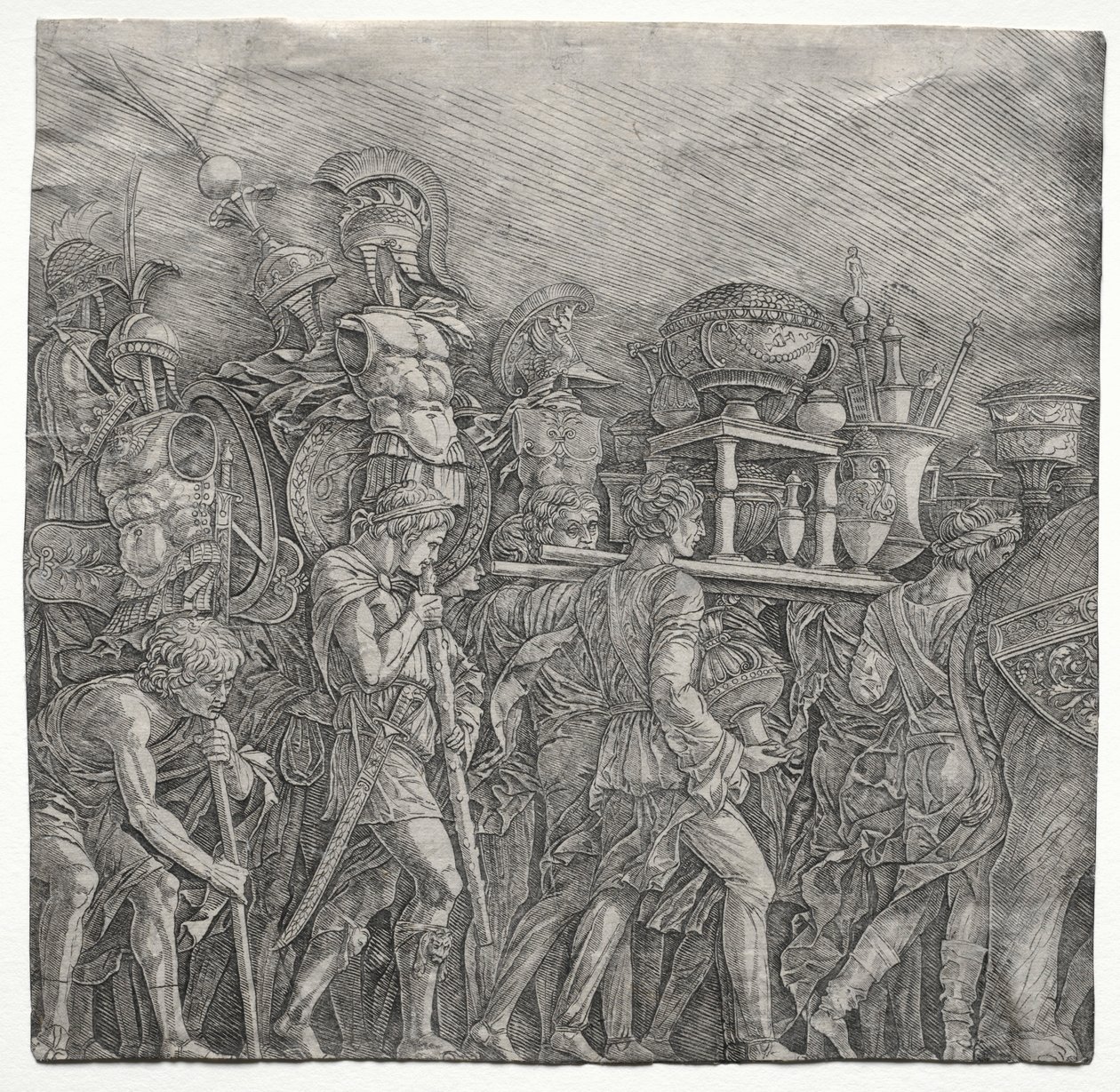 Caesar diadalai: A fűzőhordozók c. 1495. alkotó: Andrea Mantegna