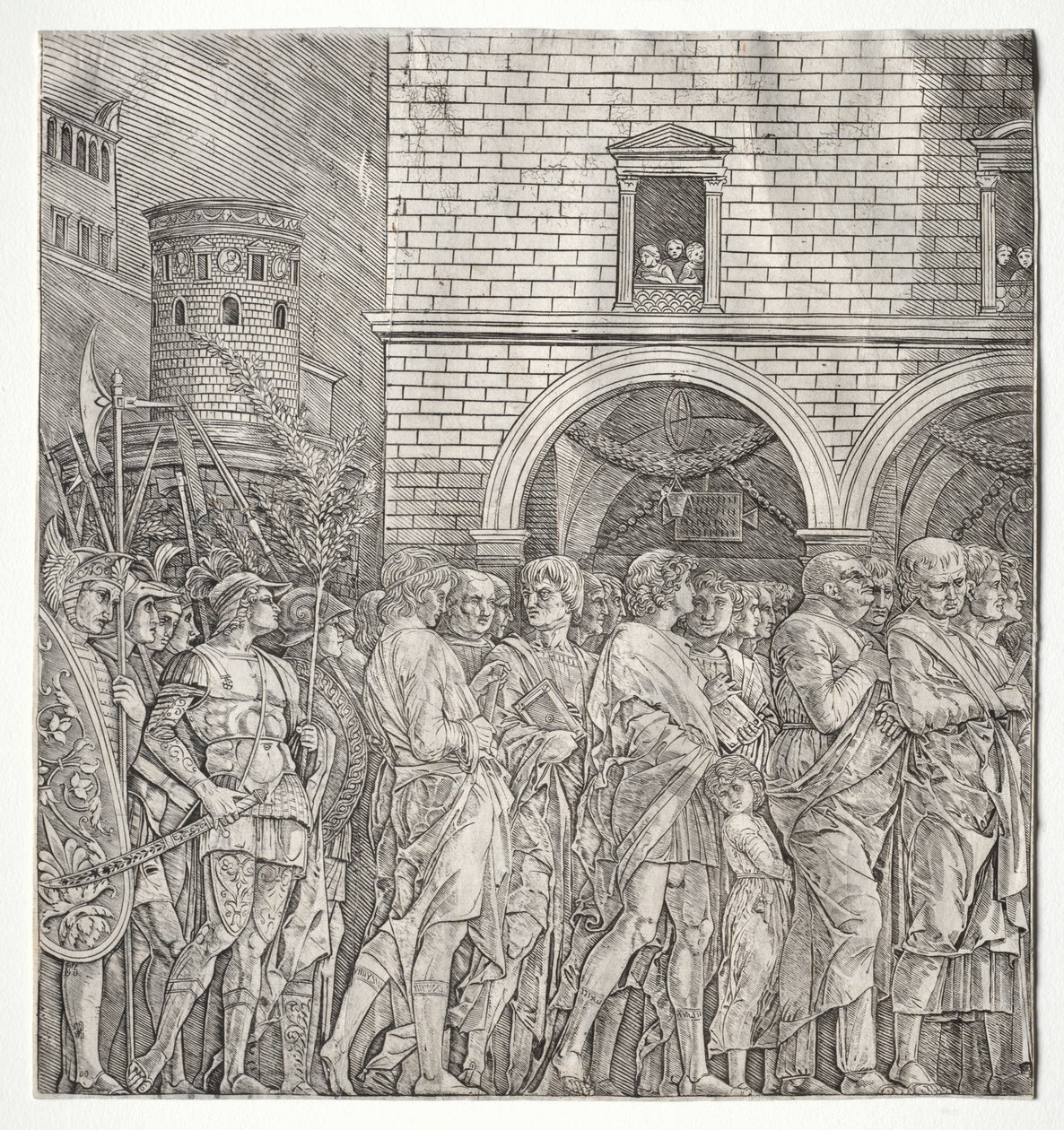 Caesar diadalai: A szenátorok, 1400-as évek. alkotó: Andrea Mantegna