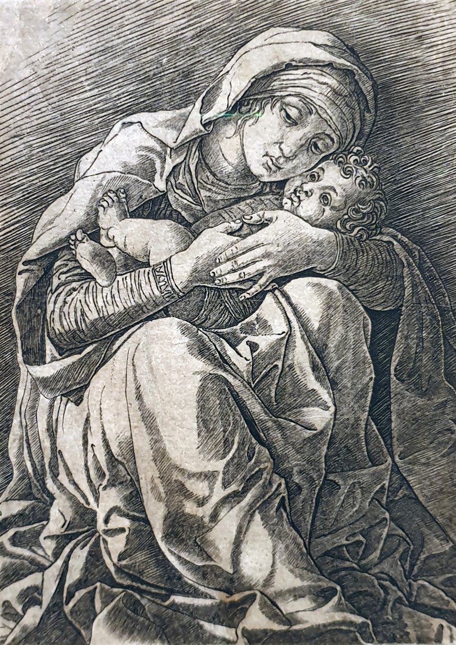A Szűzanya és gyermeke alkotó: Andrea Mantegna