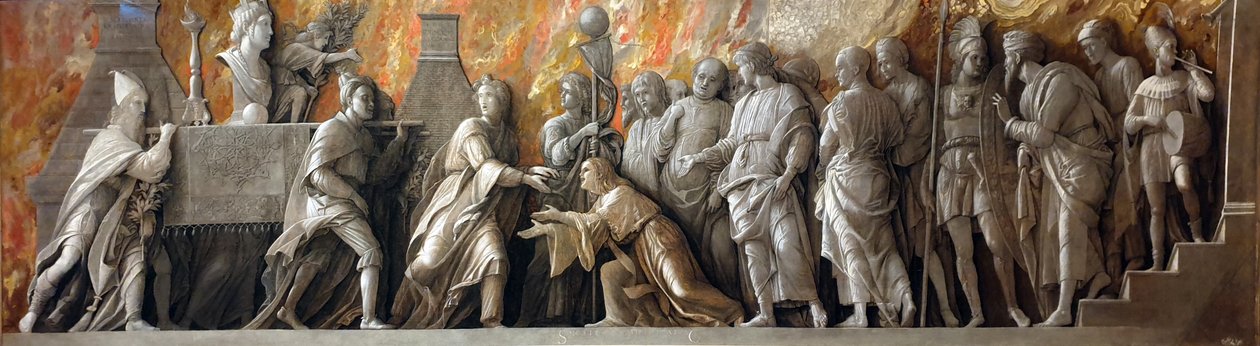 A Cybele-kultusz bevezetése Rómában alkotó: Andrea Mantegna