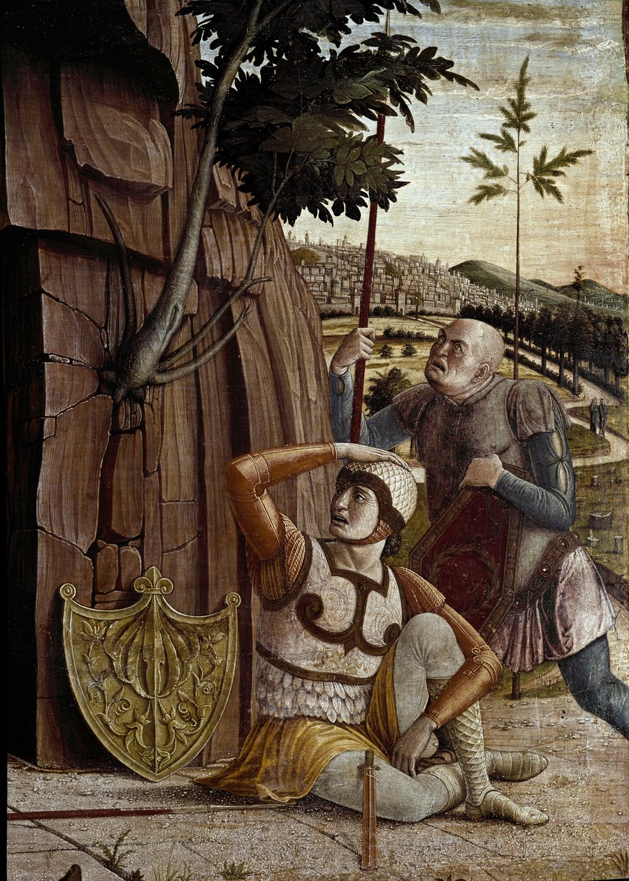 A feltámadás, a San Zeno oltárkép predelljének részlete (tempera fán alkotó: Andrea Mantegna