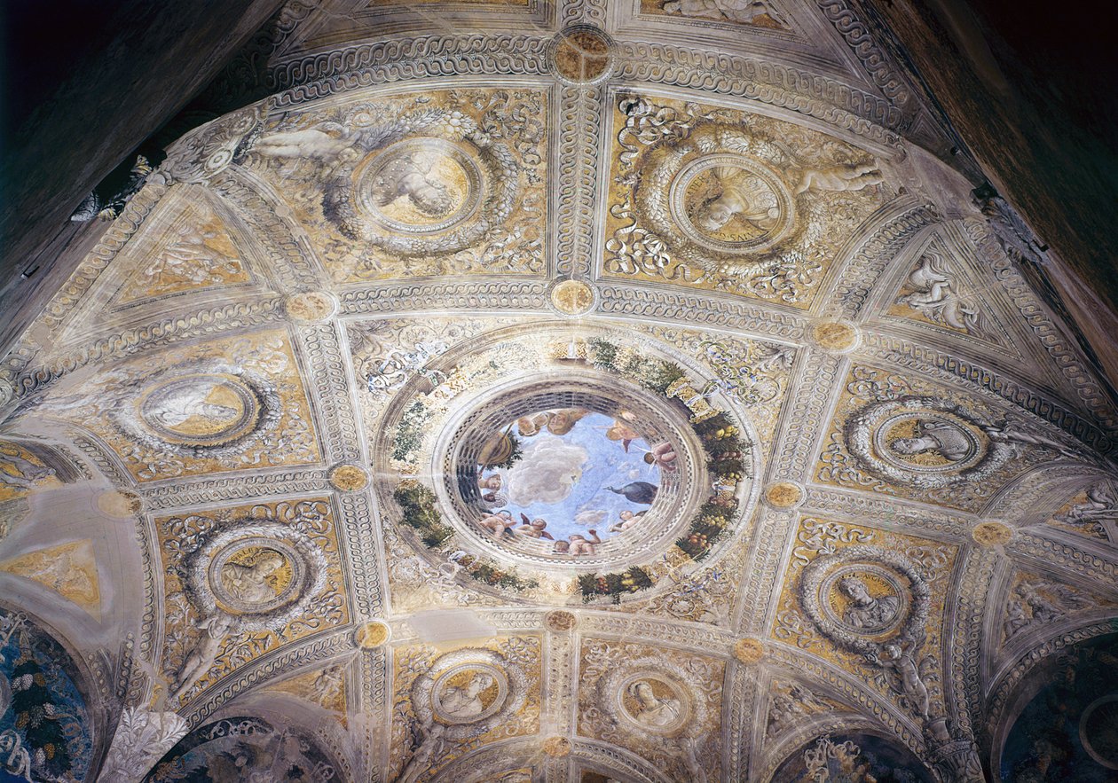 Caesar és Oculus diadala a Menyasszonyi Kamrában, 1473 körül (freskó) alkotó: Andrea Mantegna