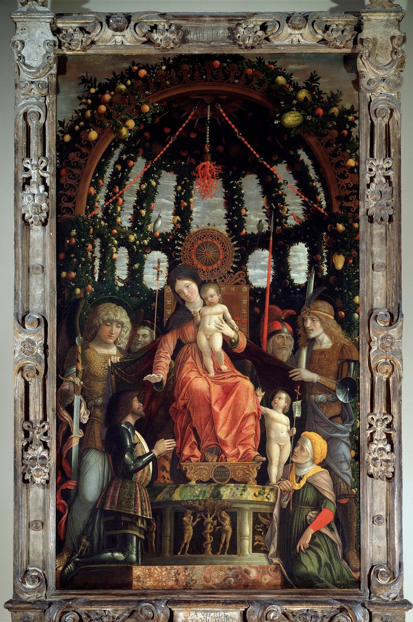 Győzelem Szűza (Győzelmi oltárkép) alkotó: Andrea Mantegna