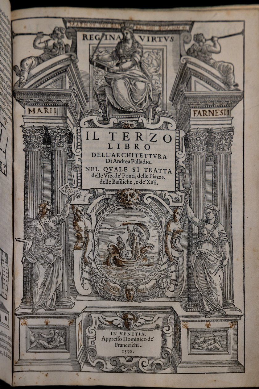 Az építészetről szóló négy kötet harmadik oldala alkotó: Andrea Palladio