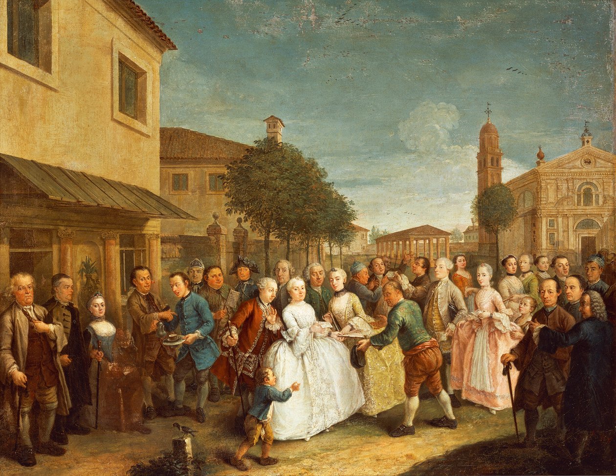 Buli a Villa Widmannban, 1750 körül (olaj, vászon) alkotó: Andrea Pasto