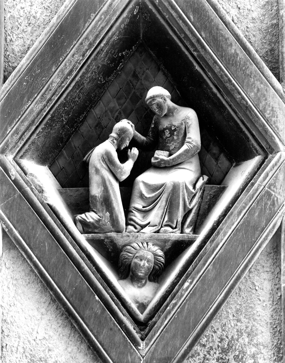 Szentszentelés, dombormű a campanile-ból, 1337-41 alkotó: Andrea Pisano