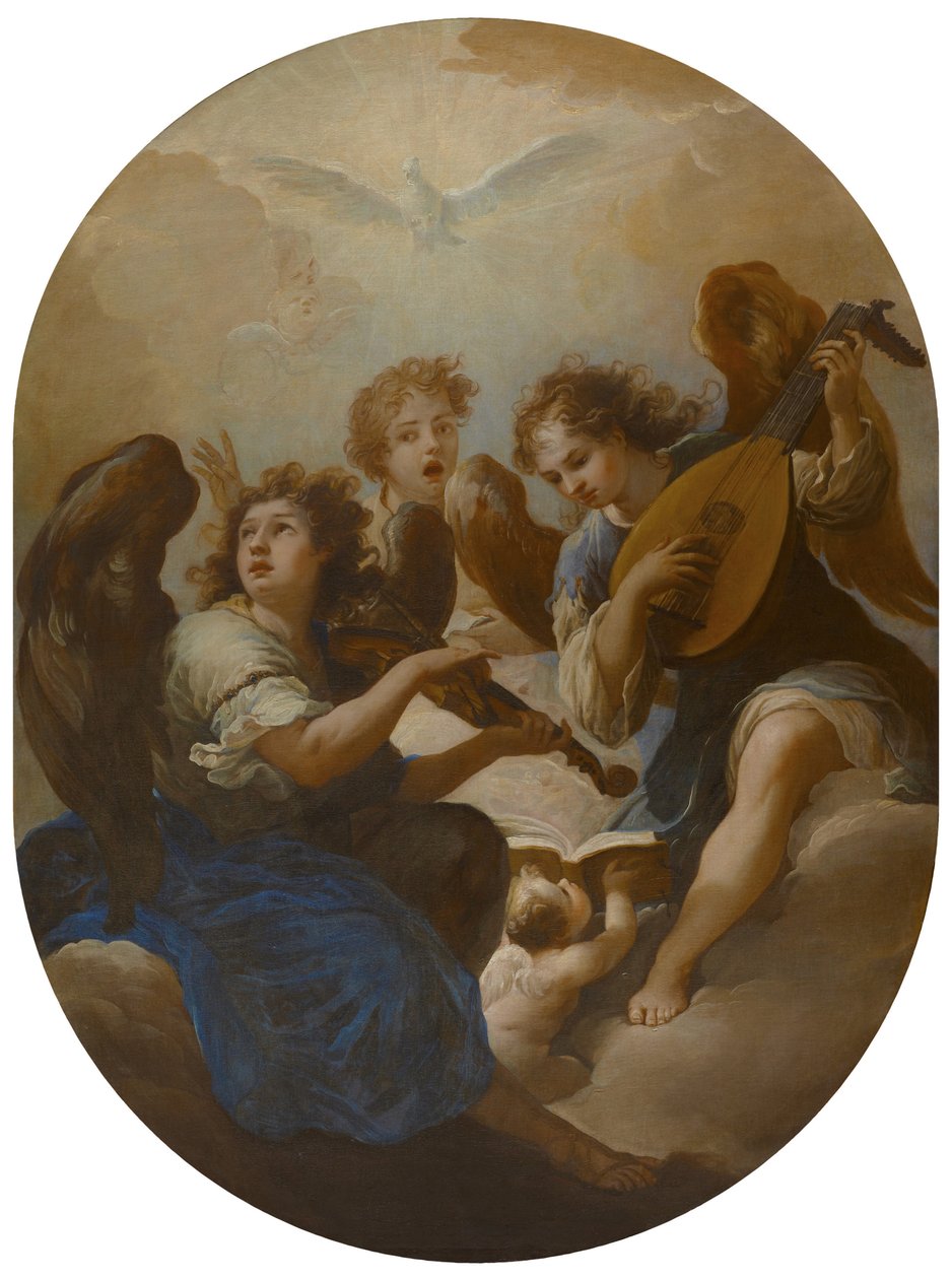 Három muzsikáló angyal, 1720 előtt alkotó: Andrea Procaccini