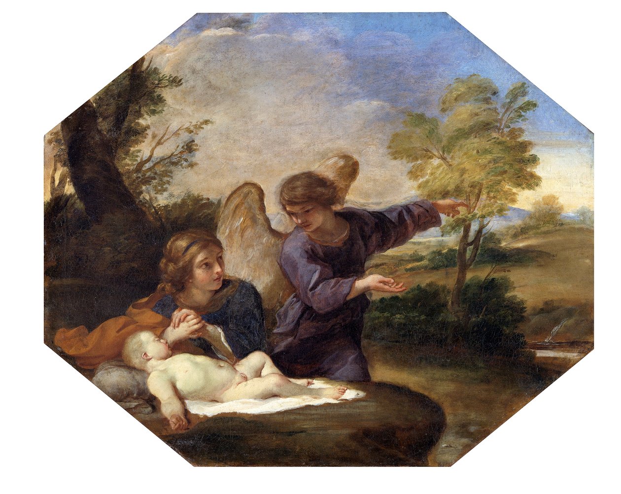 "Hágár és az angyal", 1616-1661 alkotó: Andrea Sacchi