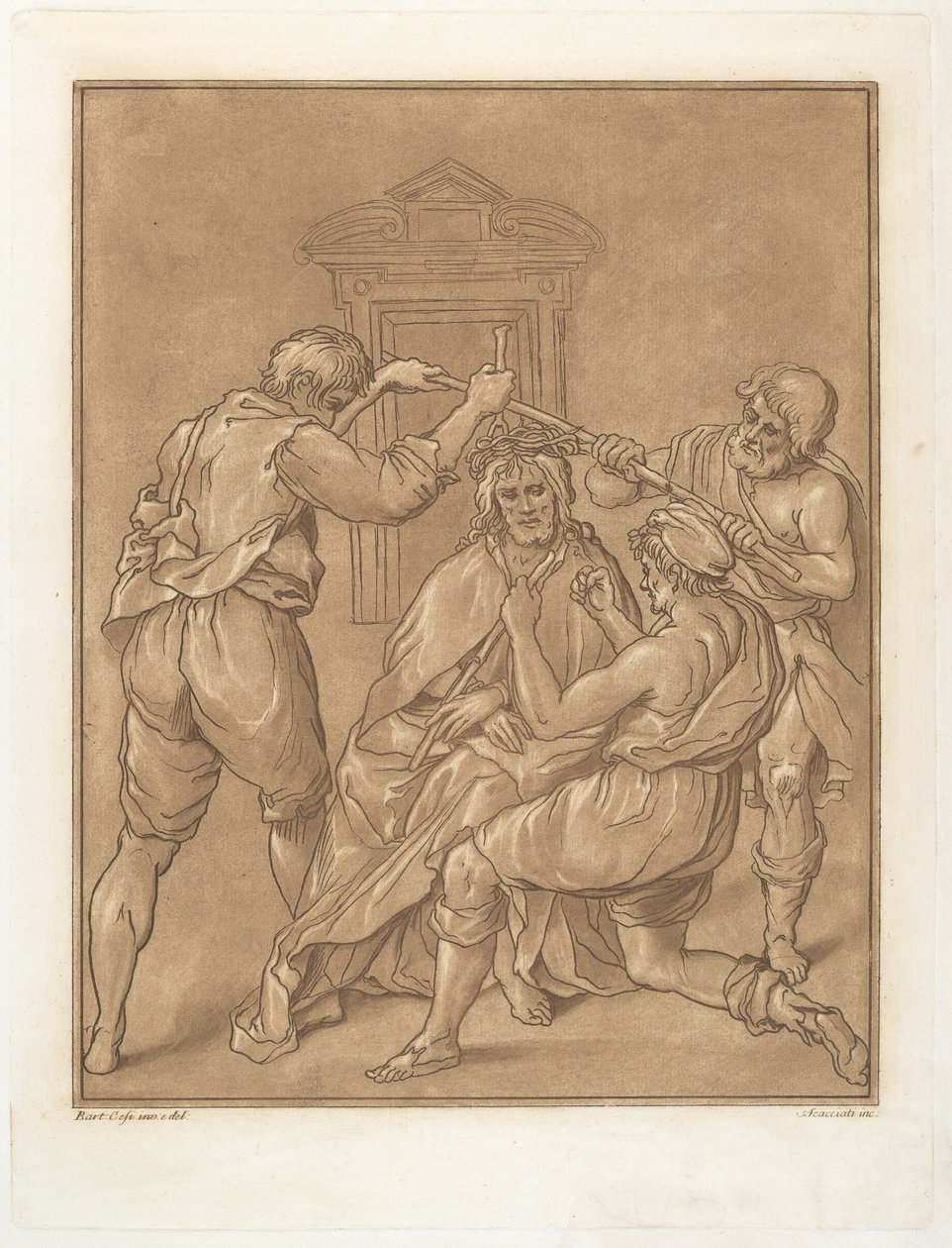 A tövissel megkoronázott Krisztus alkotó: Andrea Scacciati after Bartolomeo Cesi