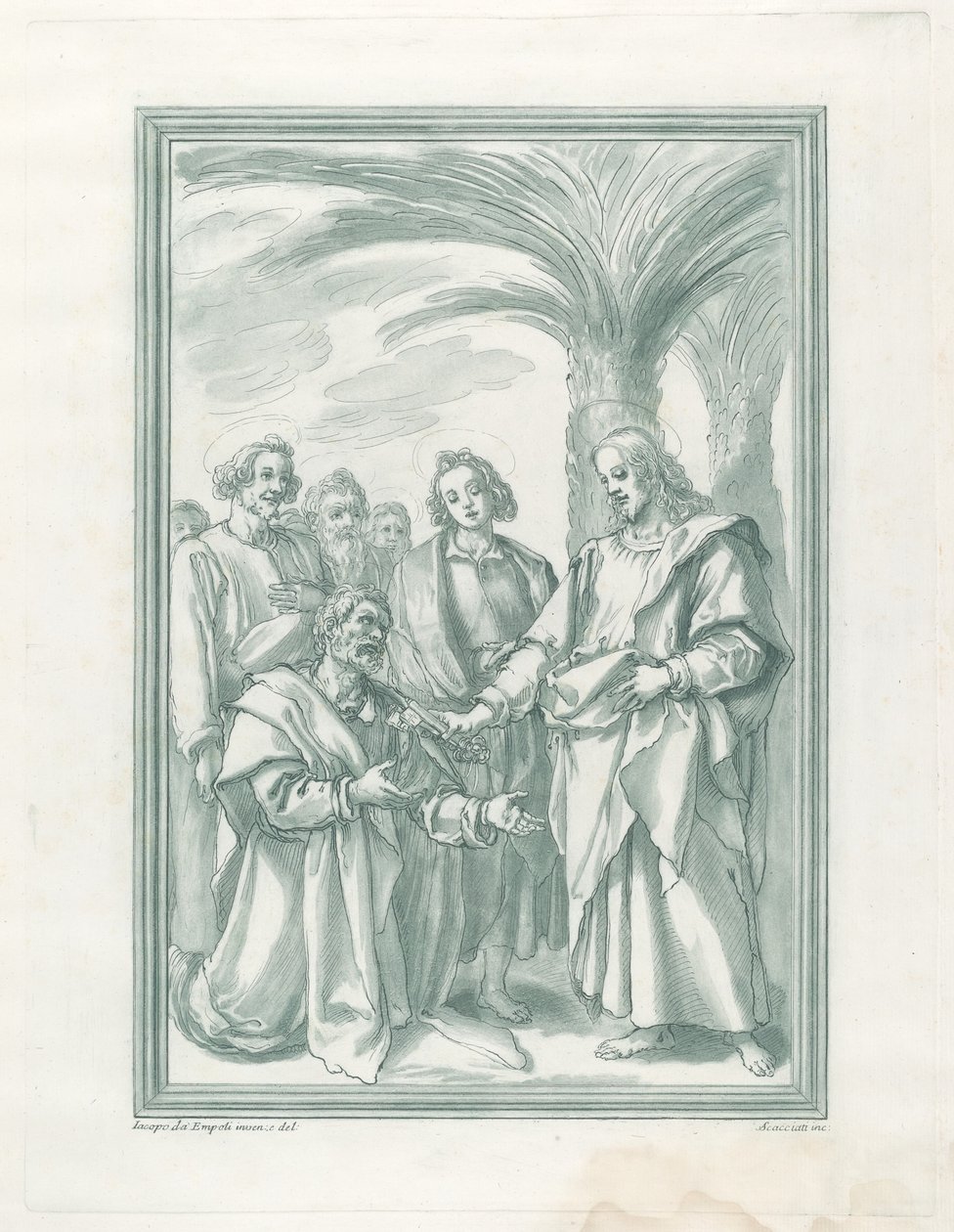 Krisztus átadja a kulcsokat Szent Péternek alkotó: Andrea Scacciati after Jacopo Chimenti