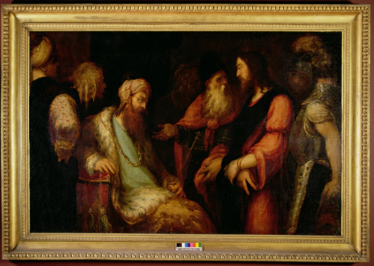 Krisztus Heródes előtt, 1558-62 körül alkotó: Andrea Schiavone